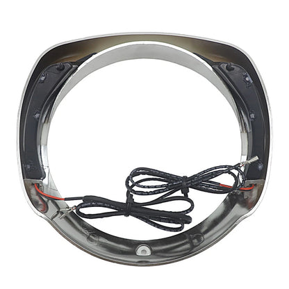 LED Headlight Headlamp Bezel Visor Trim Ring Fit For Harley Touring 2014+ Chrome