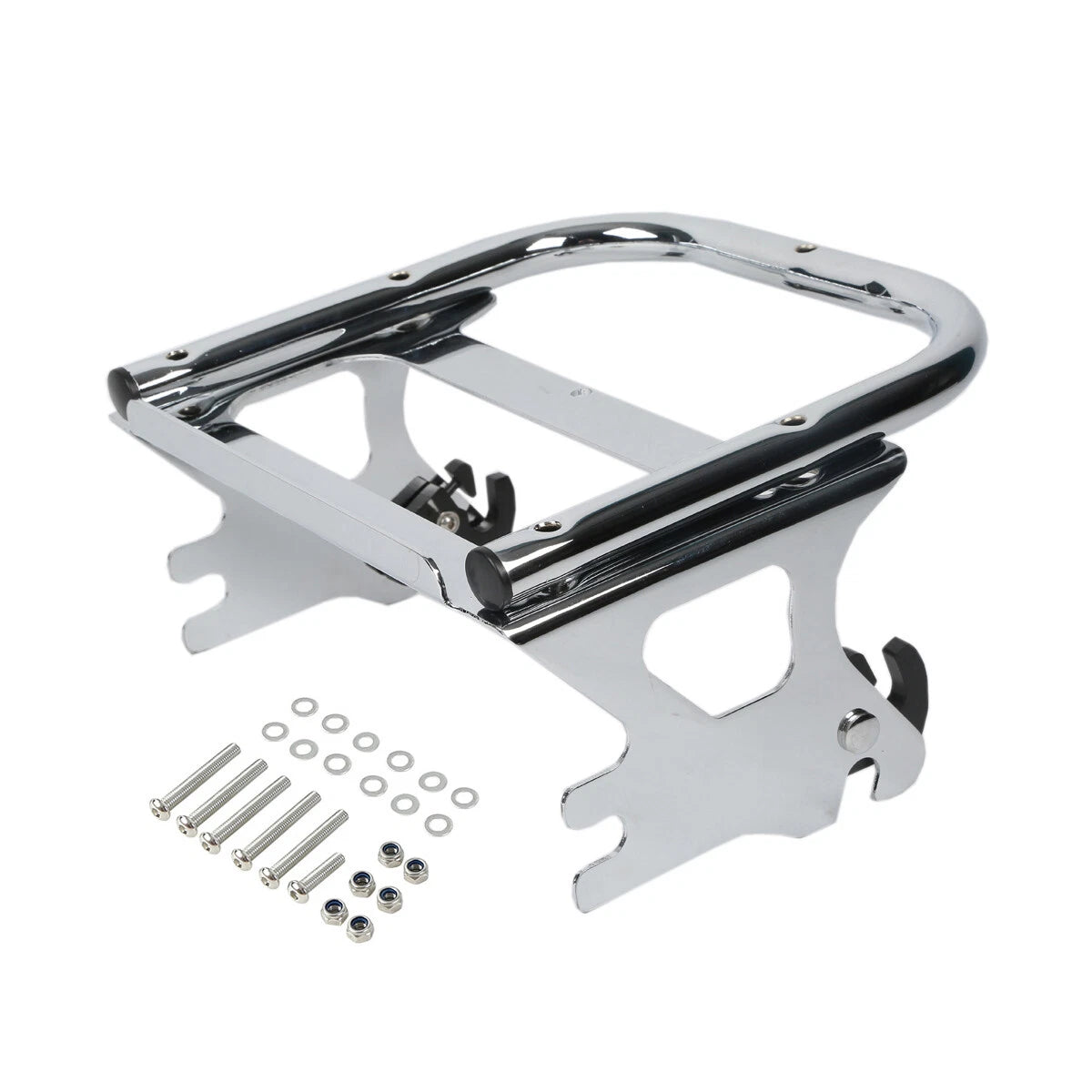2-Up Pack Luggage Rack+Docking Kits Fit For Harley Touring FLHR FLTR 97-08