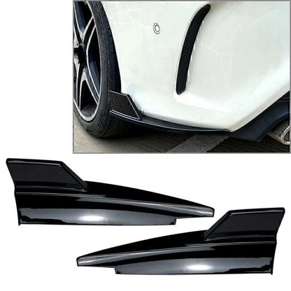 Black Rear Bumper Splitter Side Vent Kit For Mercedes Benz CLA-Class C117 13-19