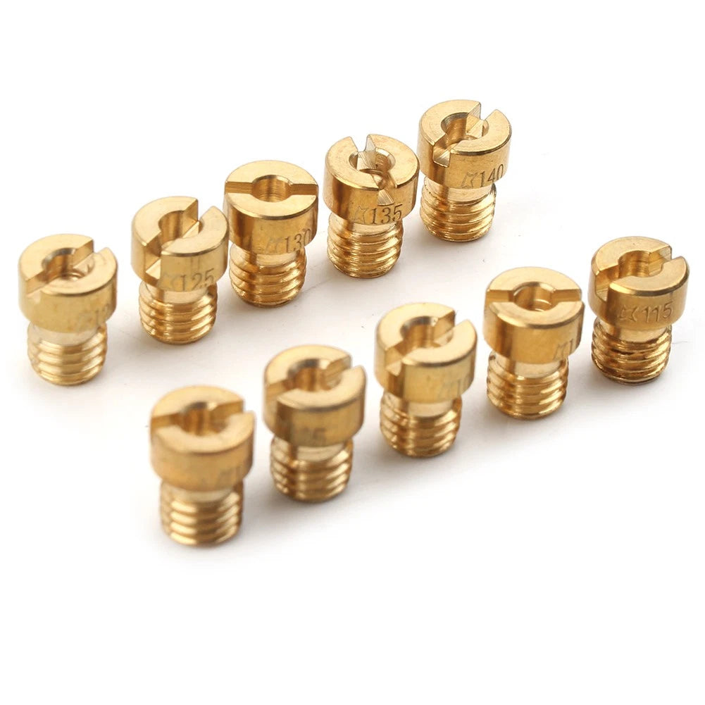 M5 Thread Motorcycle Main Jet Kit Carburetor 100-140 Size Injector Nozzle US
