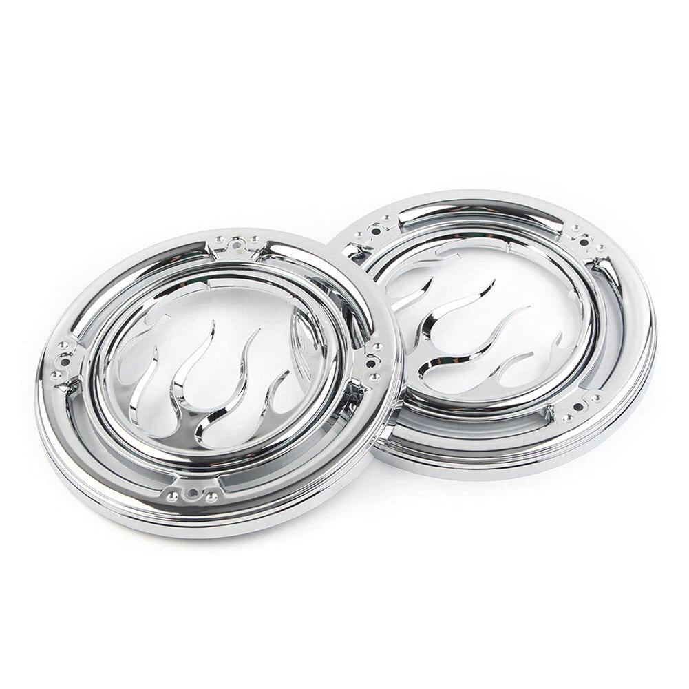 Chrome Rear Speaker Accent Trim Cover For Harley Electra Street Tri Glide Pair
