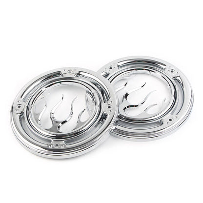Chrome Rear Speaker Accent Trim Cover For Harley Electra Street Tri Glide Pair