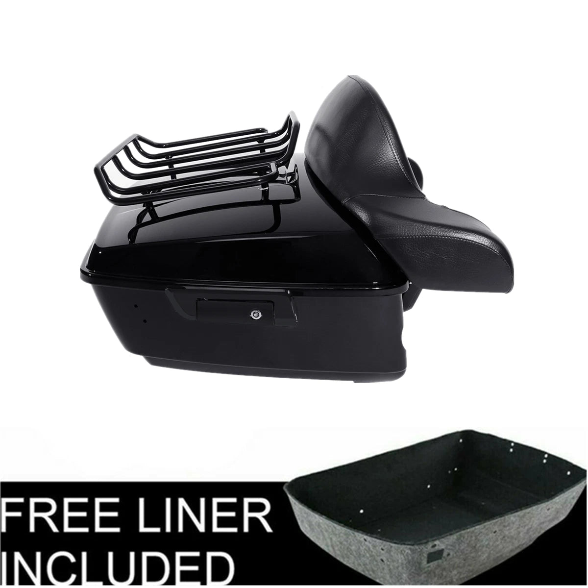 King Trunk Pad Rack Speakers Fit For Harley Touring Road King 2014-Up