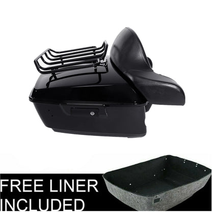 King Trunk Pad Rack Speakers Fit For Harley Touring Road King 2014-Up