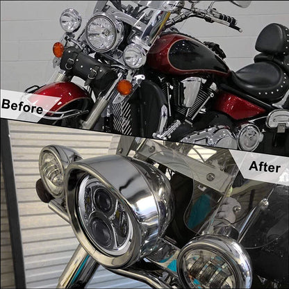 For Harley Touring 7" Headlight Lights Passing Lamp Trim Ring Bezel Visor Cover