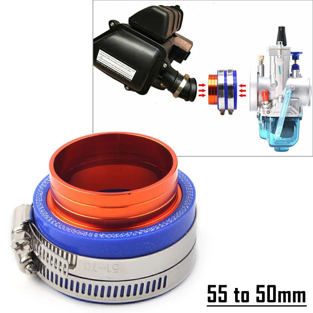 Intake Manifold Boot Air Filter Joint InterfaceCarburetor Adapter 55mm to 50mm