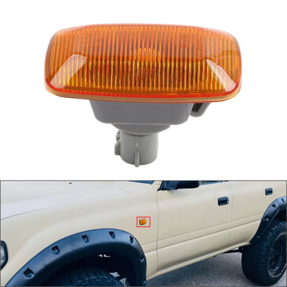 Amber Lens Side Fender Marker Light For Toyota Land Cruiser 70 80 90 100 01-07