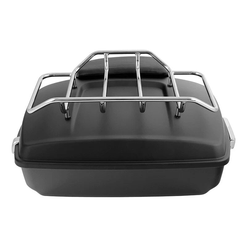 Matt Black Chopped Trunk Pad Plate Mount Rack Fit For Harley Touring 2014-2026