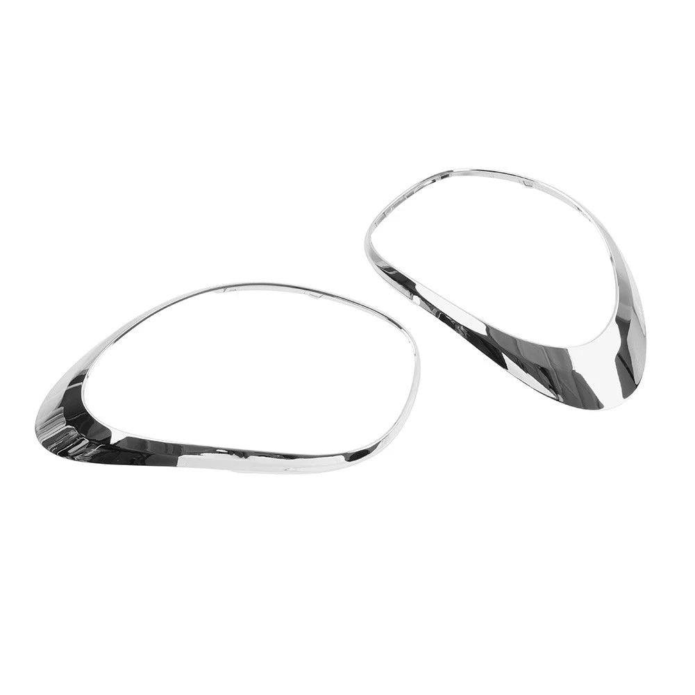 1 Pair Tail Light Bezel Close Out Ring Trim Chrome Fit For Fiat 500L 2014-2020
