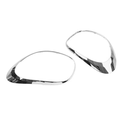 1 Pair Tail Light Bezel Close Out Ring Trim Chrome Fit For Fiat 500L 2014-2020