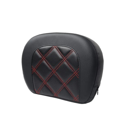 Red Stitching Passenger Sissy Bar Backrest Pad Bracket For Harley Street Glide