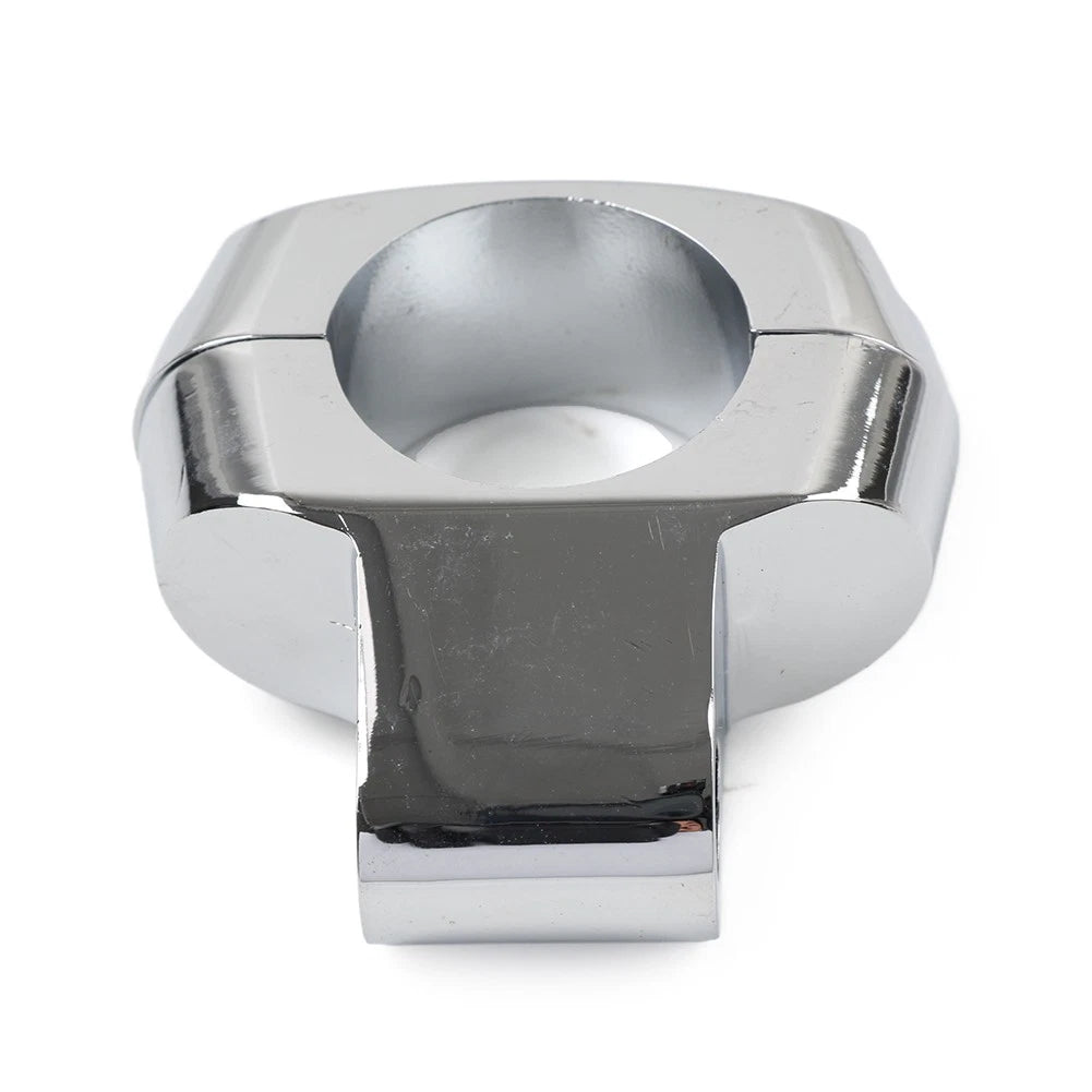 1 Handlebar Mirror Mounting Clamp Holder Bracket For Harley Dyna Fatboy Chrome