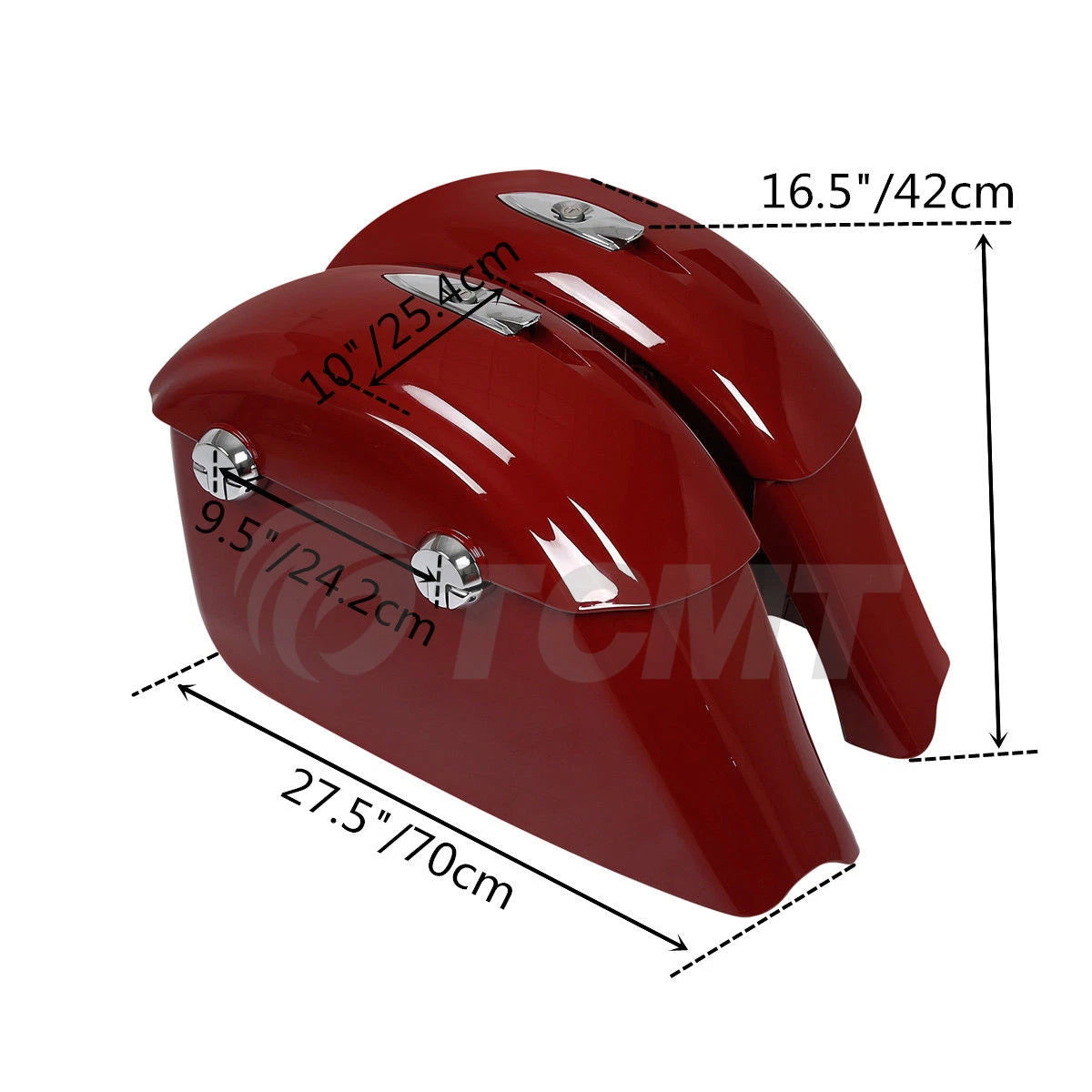 Red Hard Saddle Bag Electronic Latch For Indian Chieftain 14-18 Roadmaster 15-25