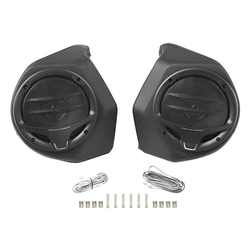 Black King Trunk Rack Backrest Speakers Mount For Harley Street Road Glide 14-25