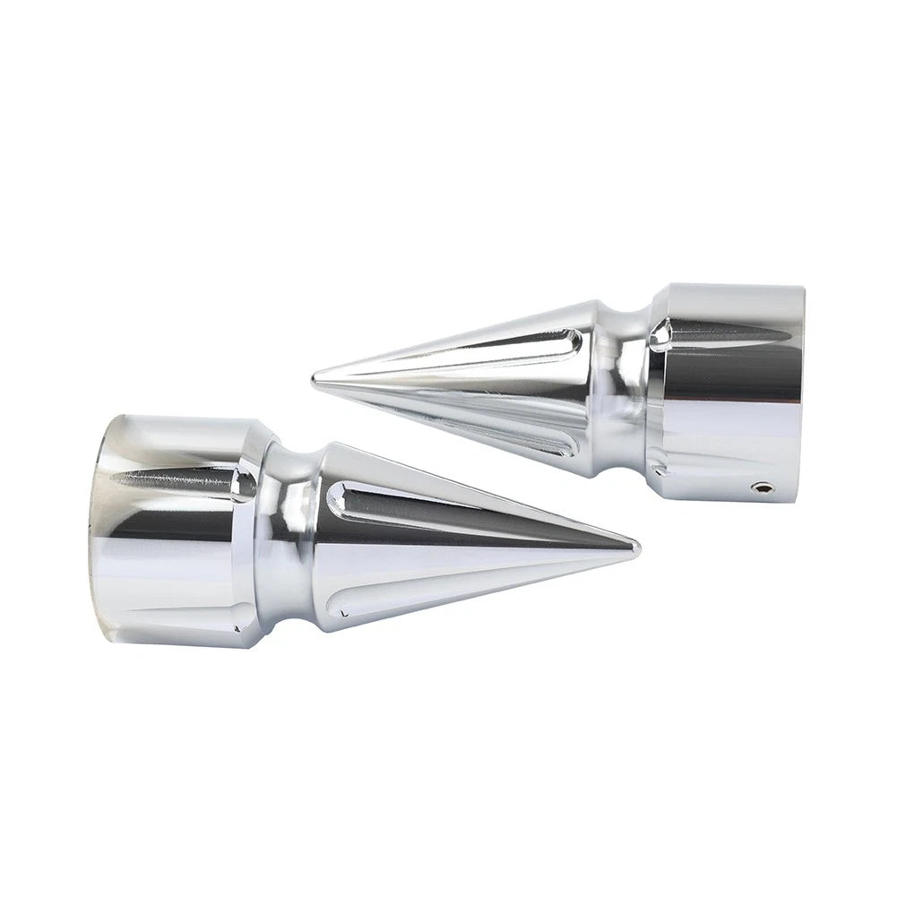 Front Axle Cap Nut Cover 3.6" For Harley Softail 07+ Dyna 08+ Street Glide Silve