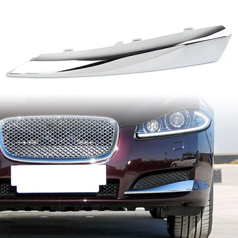 Fit Jaguar XF 2012-2015 Left Front Side Grille Chrome Molding Trim ABS Plastic