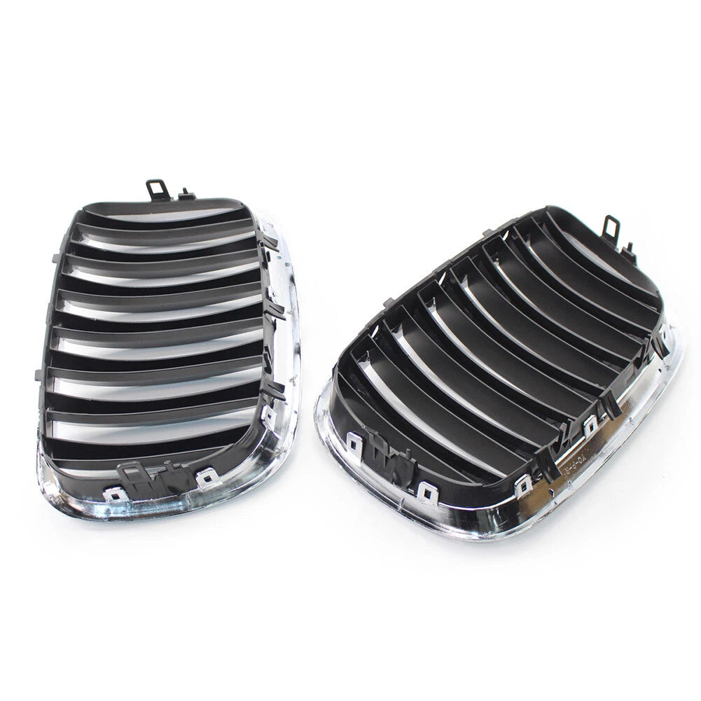 Front Bumper Mesh Grille Slat Grill For BMW E70 X5 & E71 X6 2008-13 Pair Car US