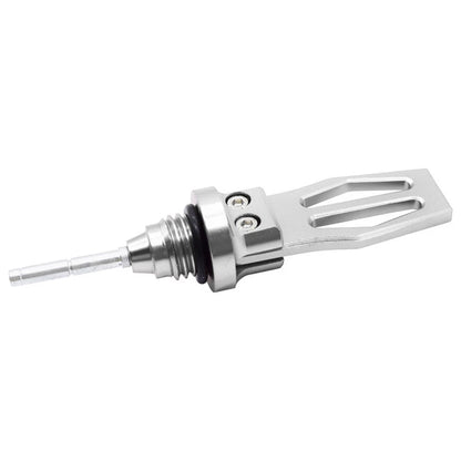 Motorcycle Engine Oil Dipstick Cap Plug CNC Crankcase Oil Level Gauge Silver