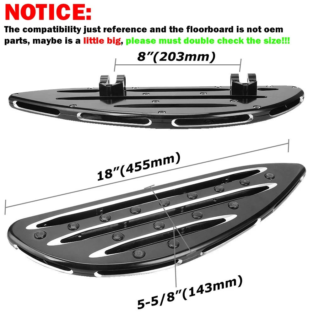 Driver Passenger Floorboards Foot Pegs Floor Boards Fit For Harley Electra Glide