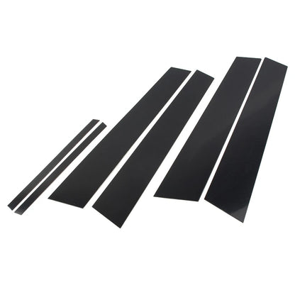 6pc Door Trim Cover Kit  Black Pillar Posts For Honda Civic 2006-2011 (4dr)
