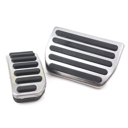 Car Aluminum Gas Brake Foot Pedal Footrest Cover Kit Fit S60 XC60 V60 S80 2PCS