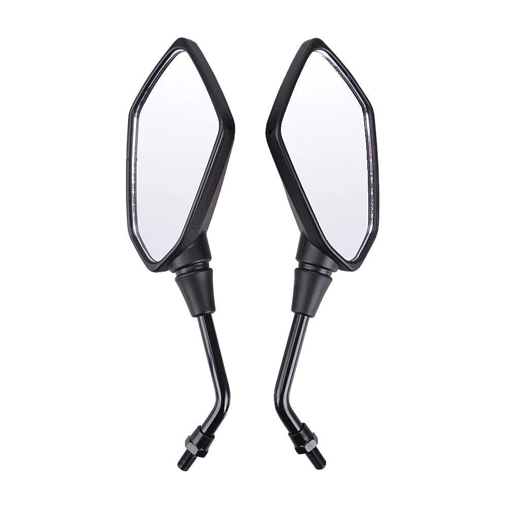 Black Motorcycle Side Mirrors For Kawasaki KLR650 KLX250 KLX250S KLX300R KLX450R