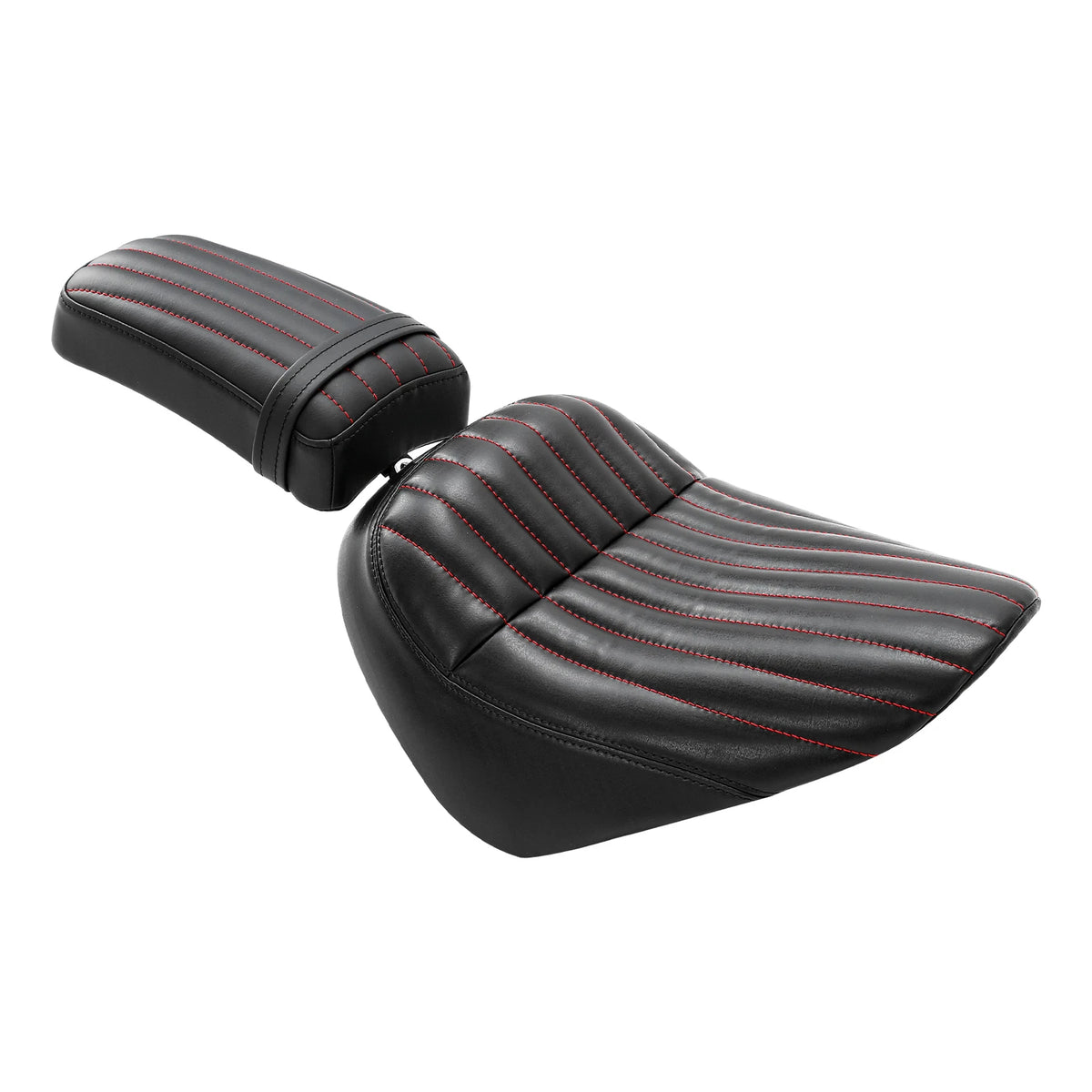 Black Front Driver Rear Passenger Seat Fit For Harley Street Bob FXBB 2018-2024