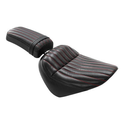 Black Front Driver Rear Passenger Seat Fit For Harley Street Bob FXBB 2018-2024
