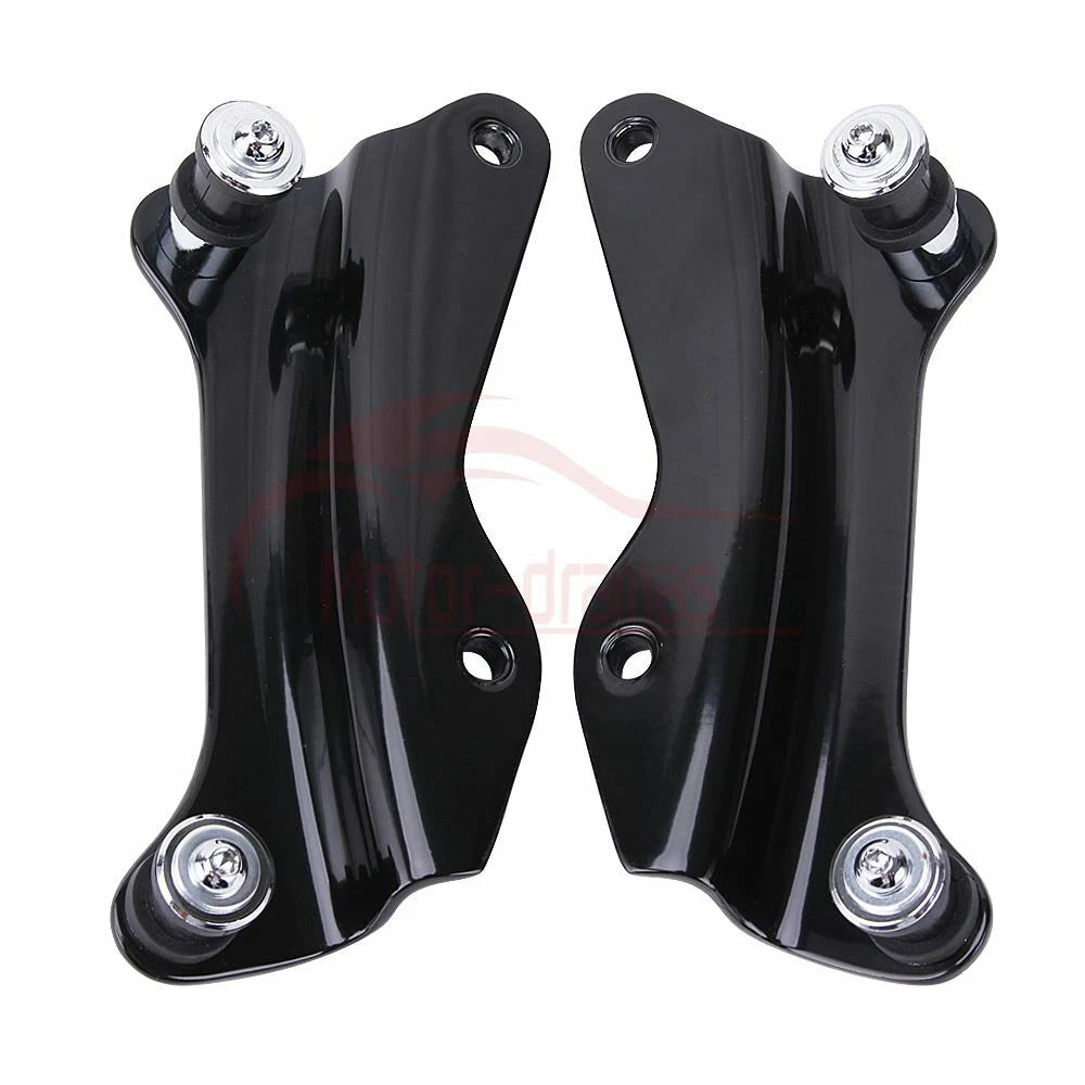 Black 4 Points Docking Hardware Kit Cover Fit for Harley Touring FLHR FLHX 14-20