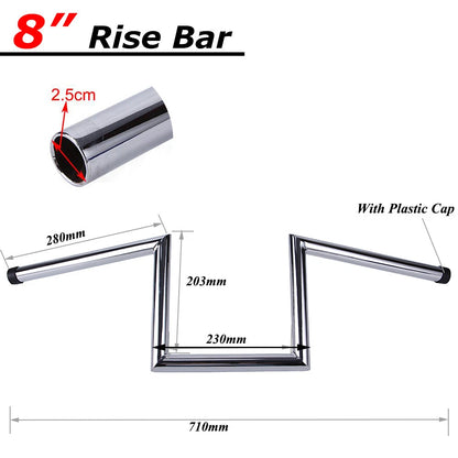 Motorcycle Drag Z-Bars 1"inch Handlebar for Harley Bobber Softail Dyna Sportster