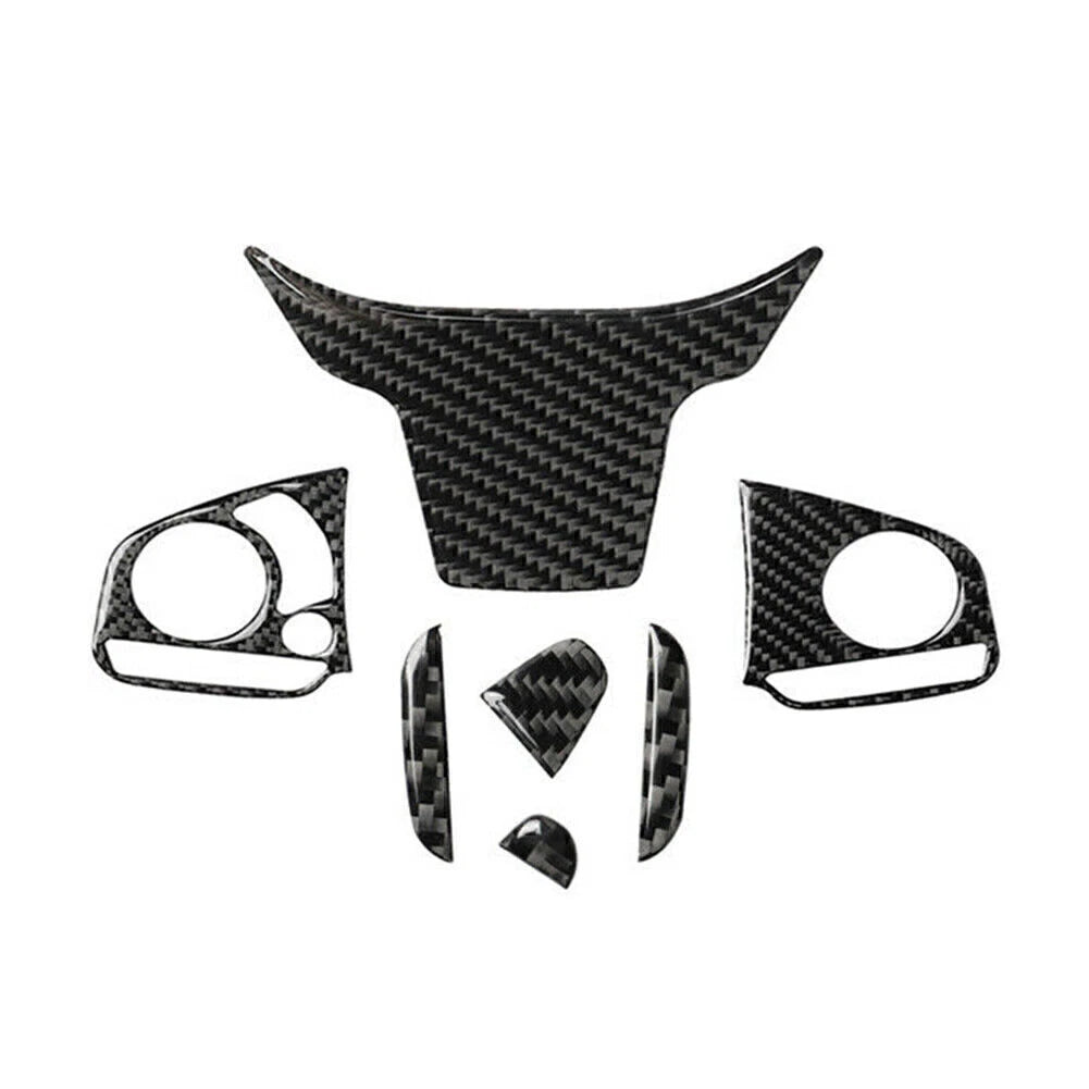 For Honda Civic 10th 16-19 Steering Wheel Sticker Button Cover Trim Carbon Fiber