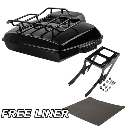 Razor Trunk Backrest Pad Mount Rack For Harley Heritage Classic Deluxe 2018-Up