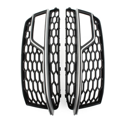 1 Pair Front Bumper Mesh Fog Light Grille Cover For Audi A5 S5 2013-2017