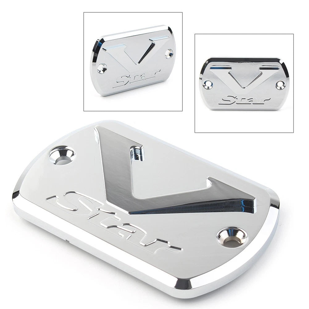 Front Brake Fluid Cap Reservoir Cover For Yamaha V Star XVS 650/950 Chrome US