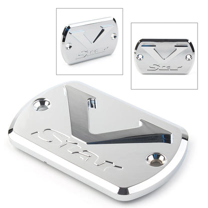 Front Brake Fluid Cap Reservoir Cover For Yamaha V Star XVS 650/950 Chrome US