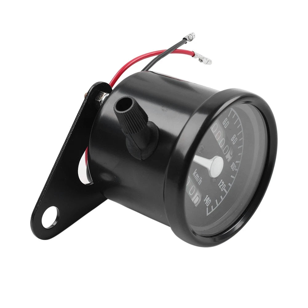 Motorcycle Universal Odometer Speedometer Tachometer Gauge Black 12V