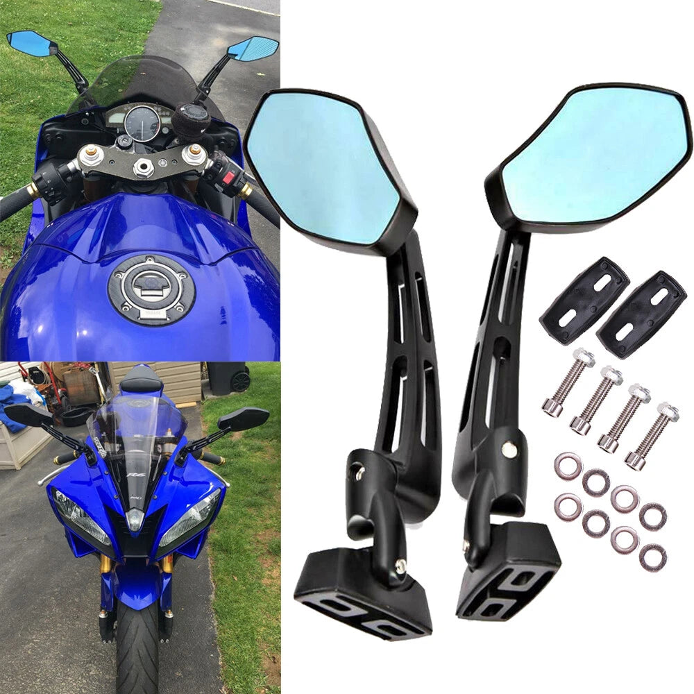 Black Motorcycle Rear View Side Mirrors for Suzuki GSXR 600 750 1000 Hayabusa US