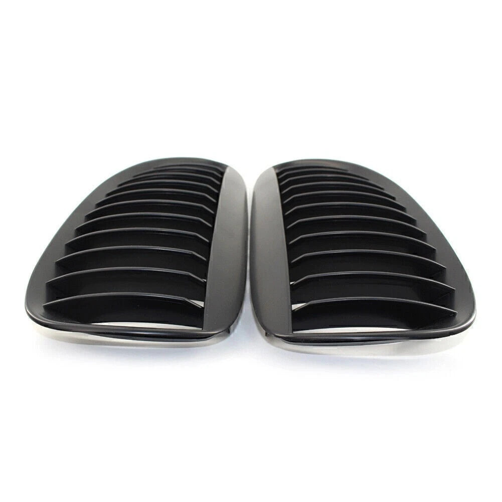 Front Kidney Bumper Grille Fit Matte Black Fit BMW E63 Coupe M6 E64 Cabrio M6