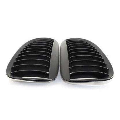 Front Kidney Bumper Grille Fit Matte Black Fit BMW E63 Coupe M6 E64 Cabrio M6