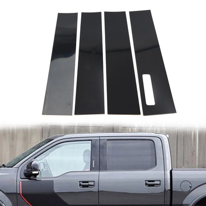 Pillar Posts Door Window Cover Trim Kit For Ford F150 F-150 2015-22 Gloss Black