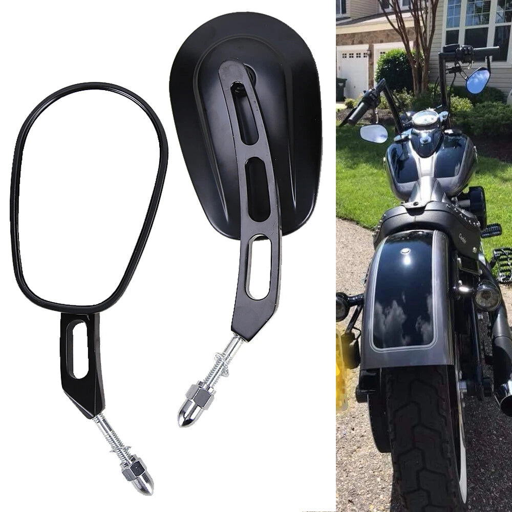 Rear View Side Mirrors For Harley Touring Sportster 1200 883 Softail Fatboy Dyna