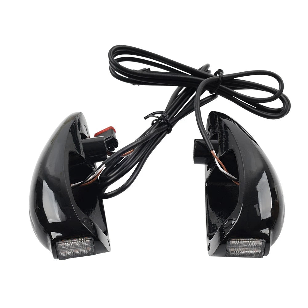 Front Turn Signal Light Black For Harley Road Glide FLTRX FLTRU FLTRK 2015-2024