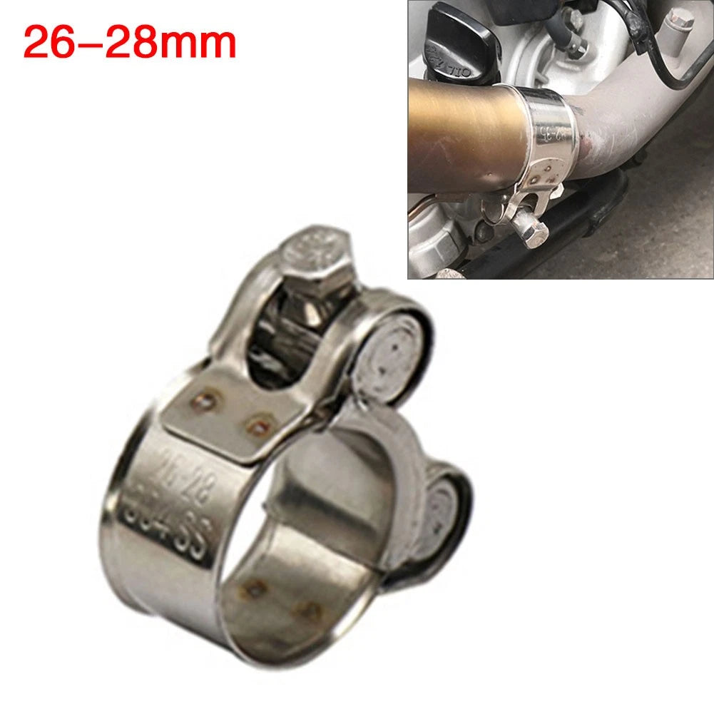 Motorcycle Exhaust Pipe Clamp 26mm-28mm Stainless Steel Muffler Fixed Caliper US