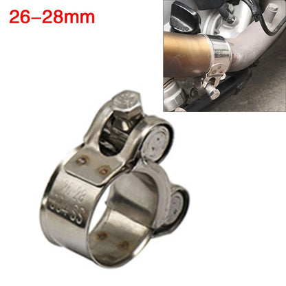 Motorcycle Exhaust Pipe Clamp 26mm-28mm Stainless Steel Muffler Fixed Caliper US