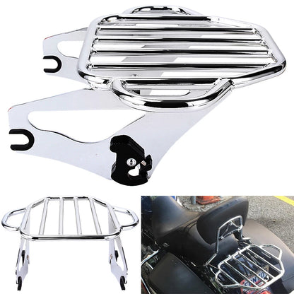 Detachable Two-Up Luggage Rack For Harley Road King Street Electra Glide 2009-Up