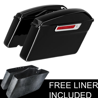 Vivid Hard Saddle Bags Trunk W/ Latch keys For Harley Electra Road Glide 2014-24