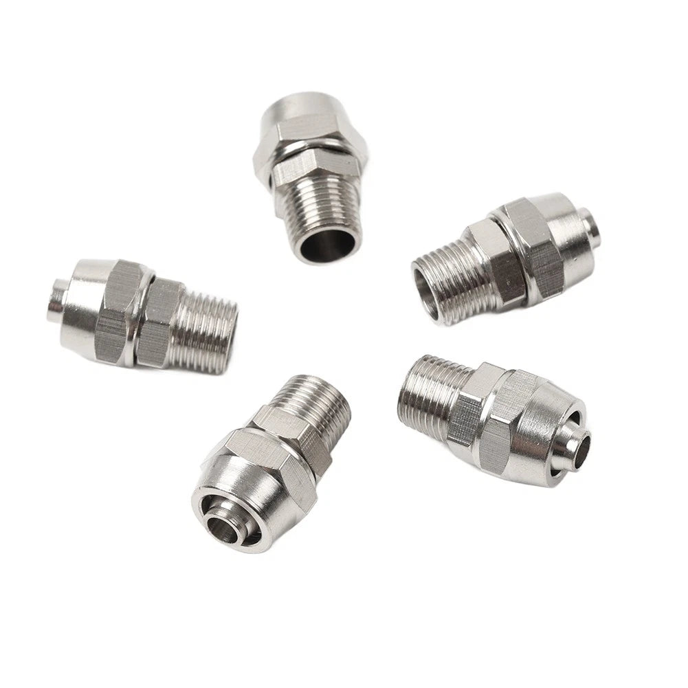 5PC Tire Changer 8mm 1/8 Air Valve Metal Connector