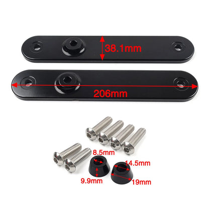 Front Turn Signal Relocation Mount For Harley Electra Street Glide Road King Blk