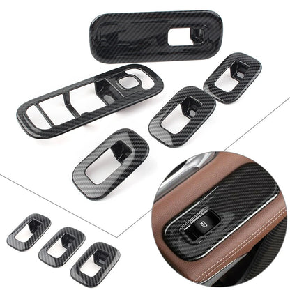 Carbon fiber Door Window Switch Cover Trims For 2019 Mercedes-Benz A-Class