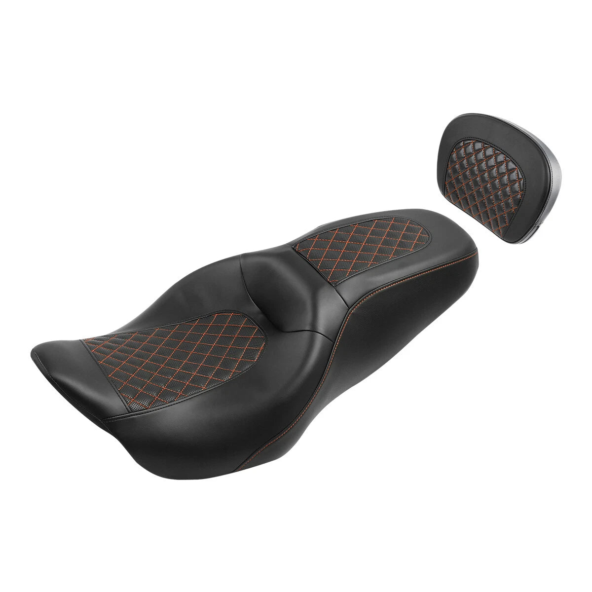 Driver Passenger Seat & Backrest Pad For Harley Touring Road King Glide 09-23 22